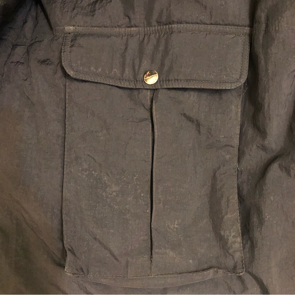 Vintage 90s Black Neutral Tone Nike Air Hooded Drawstring Winter Jacket - Picture 11 of 16